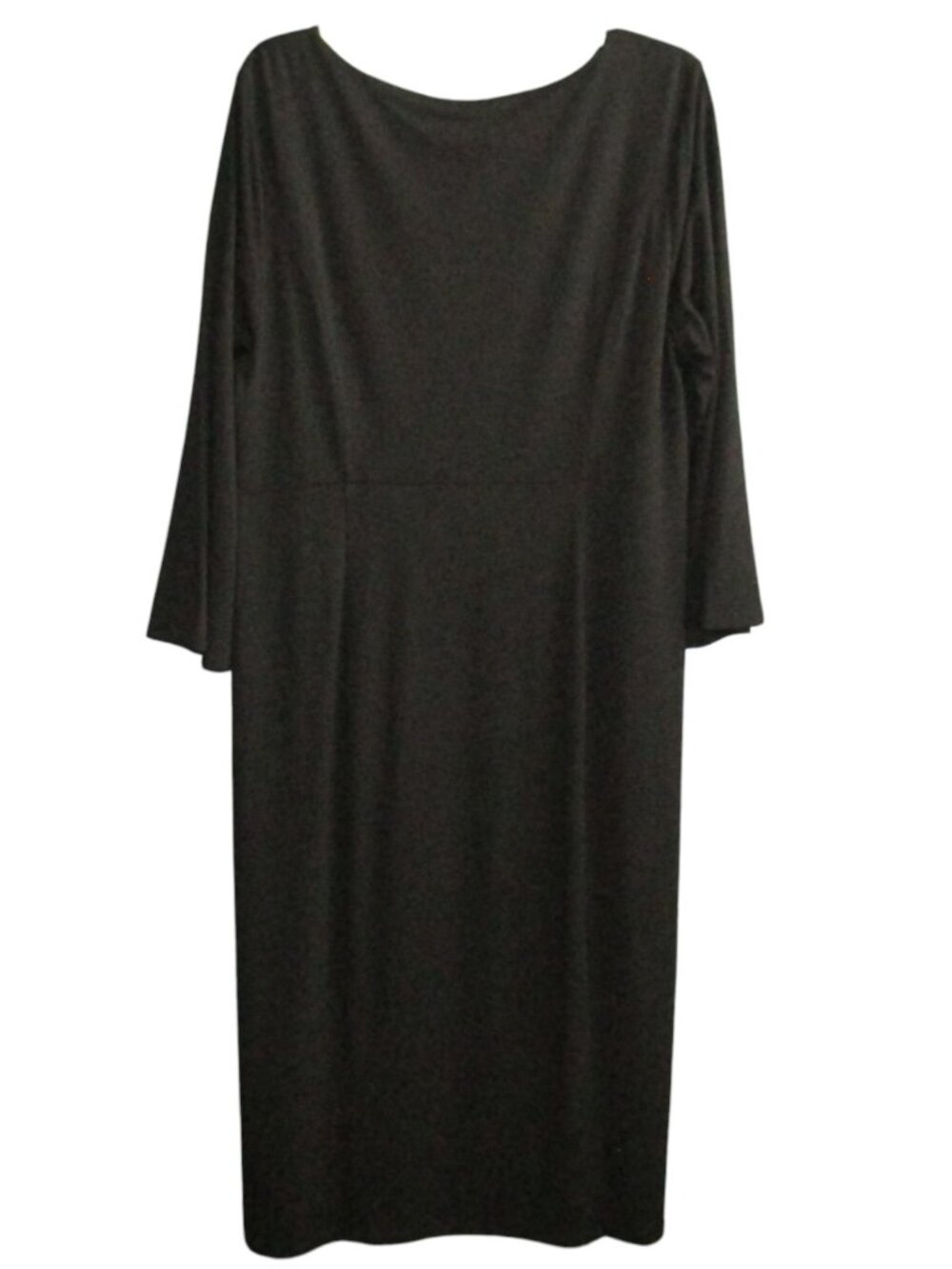 J Jill Wearever Black Midi Shift Dress Womens L Long Sleeve Minimalist Modest - Picture 4 of 8